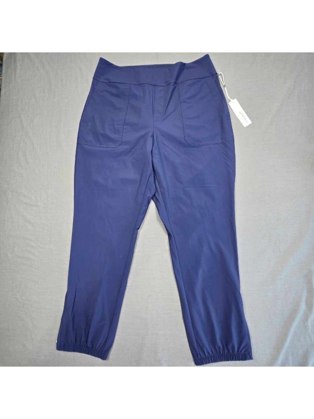 Kinona Womens Large Tailored & Trim Jogger Golf Pants Navy Blue Italian